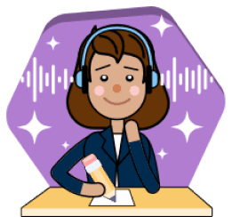 Abeja aprendiendo un idioma a través de juegos